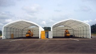 Строительство вертолетных ангаров