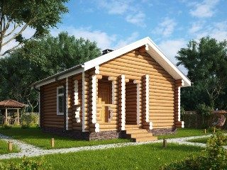 Проекты бань из бревна 5х5