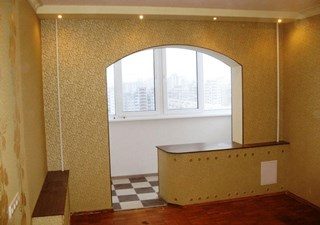 Ремонт зала с балконом в Набережных Челнах под ключ