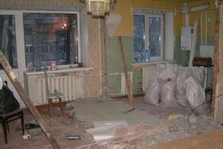 Фото процесса Ремонт проходной комнаты в Набережных Челнах