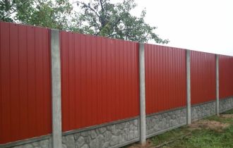 Комбинированный забор под ключ в Набережных Челнах